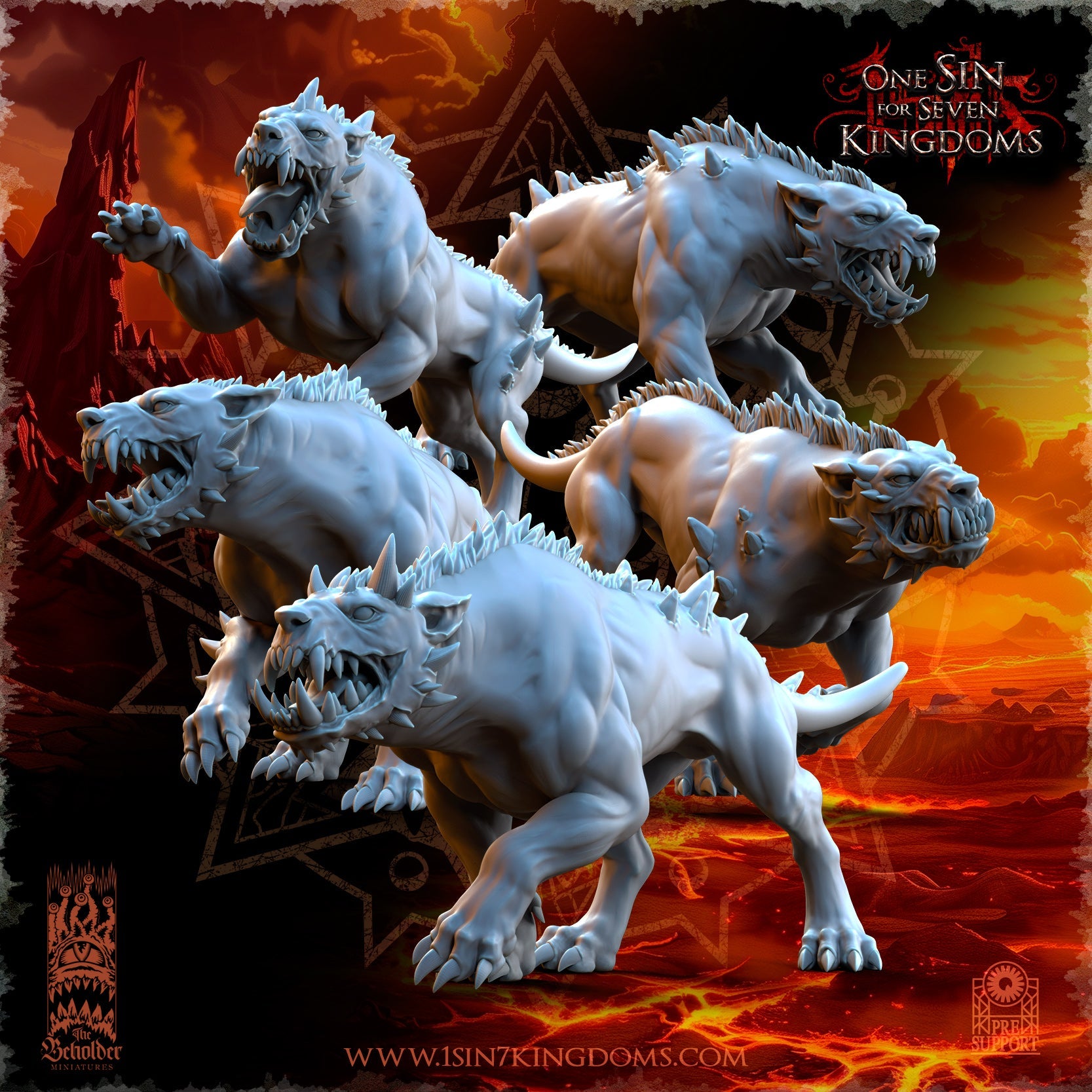 Hellhounds, The Beholder Miniatures