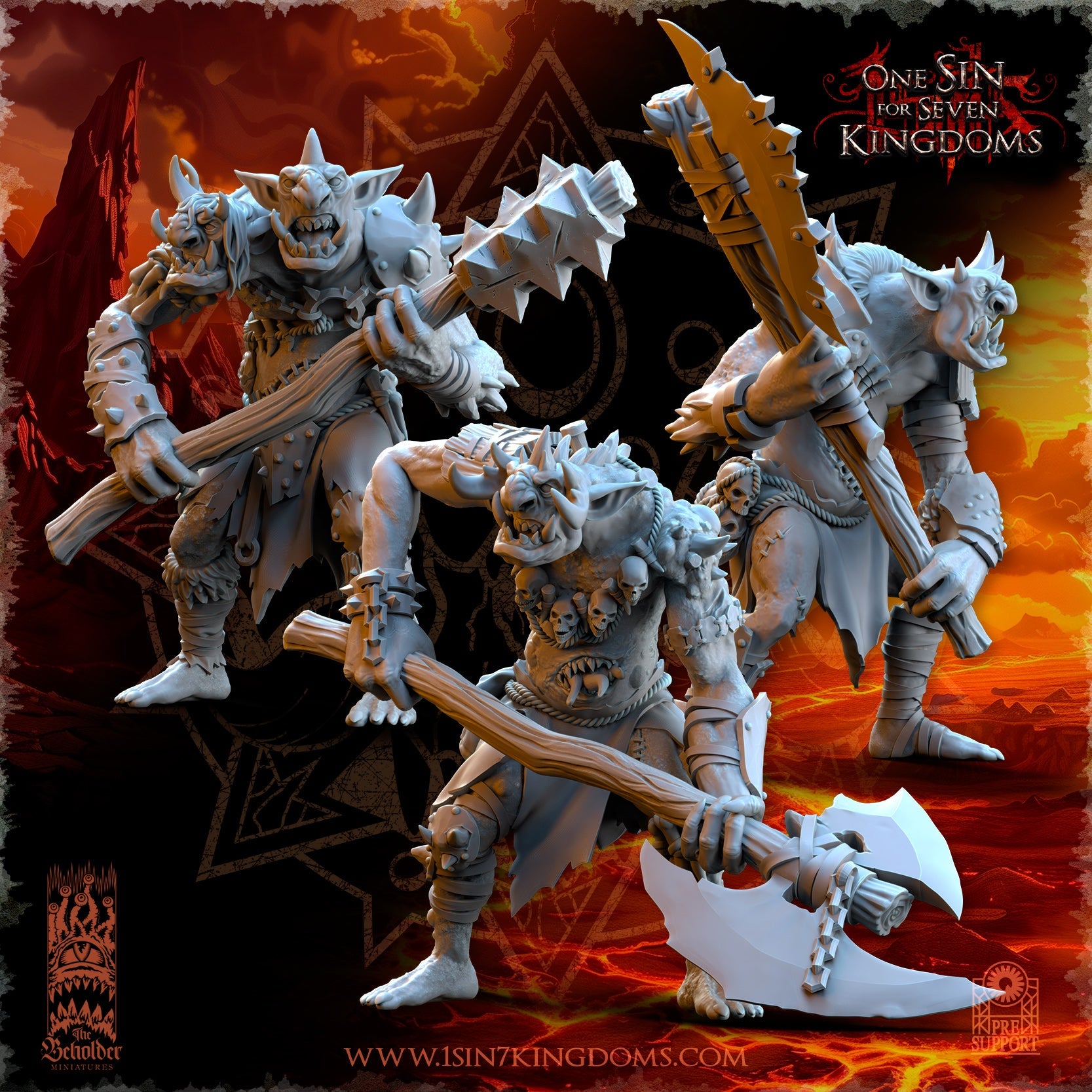 Trolls great weapons, The Beholder Miniatures