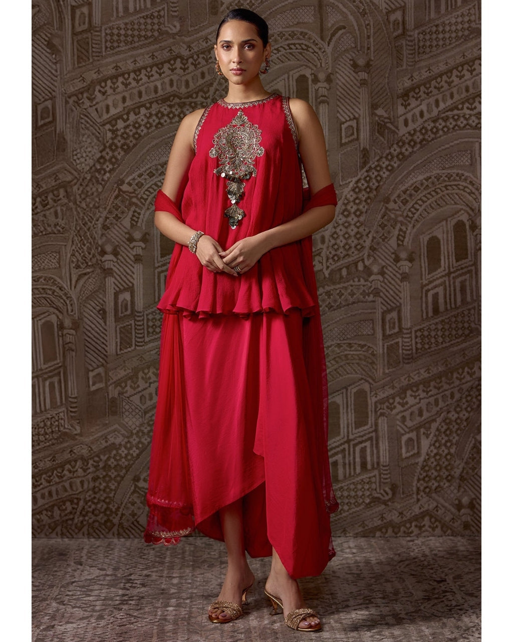 The Crest Kurti Skirt Set By KYNAH, Luxury Indian Fashion & Bridal Wear