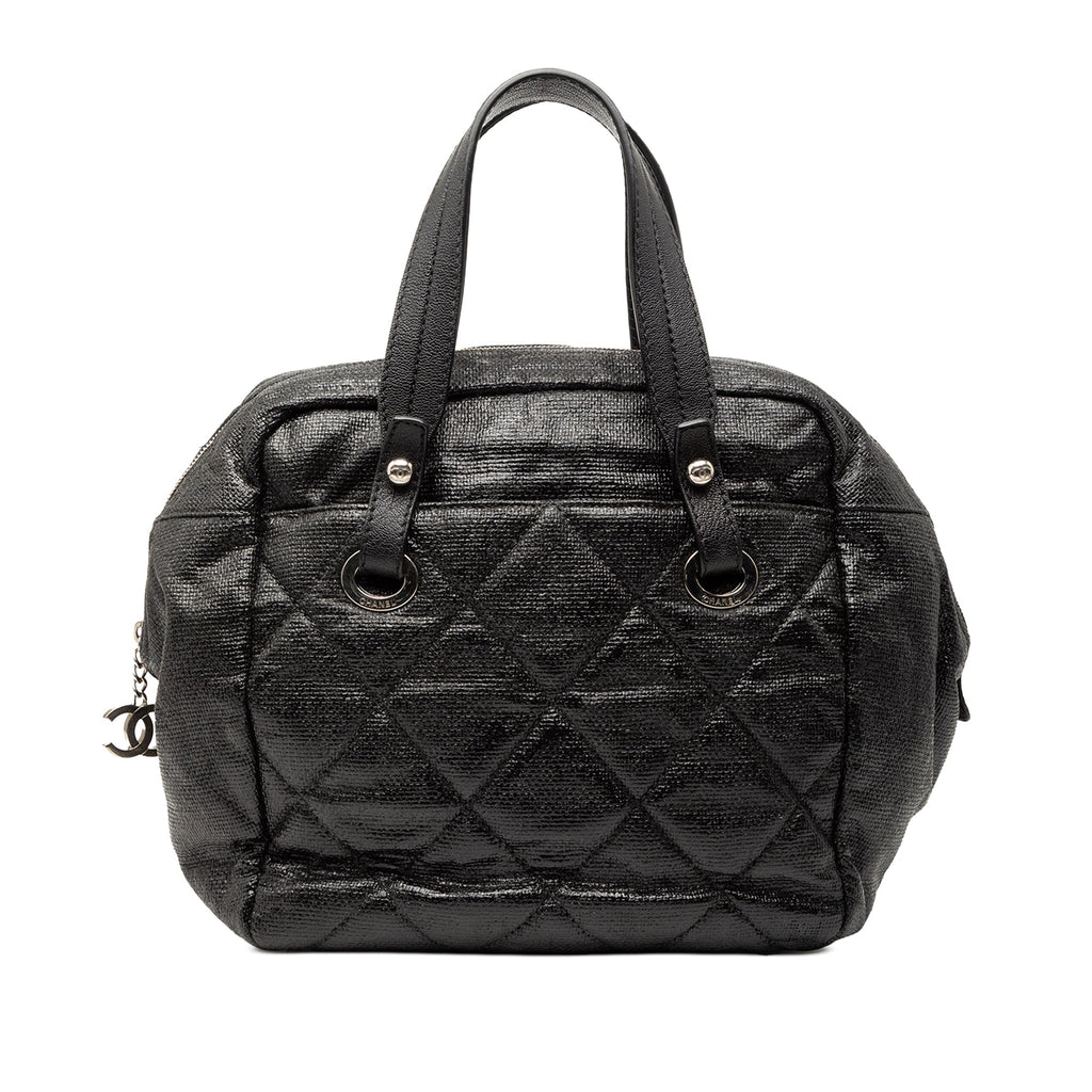 Quilted Coated Canvas Paris Biarritz Bowler Bag
