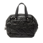 Quilted Coated Canvas Paris Biarritz Bowler Bag