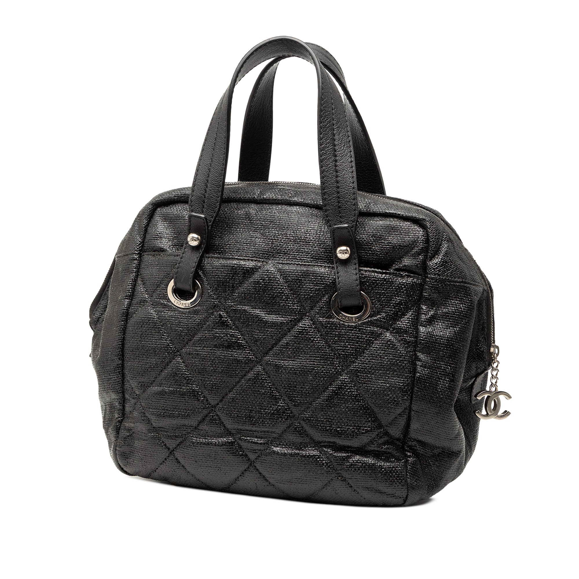Quilted Coated Canvas Paris Biarritz Bowler Bag