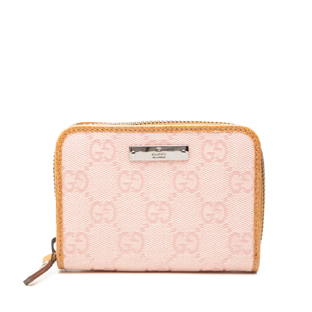 GG Canvas Zip Coin Pouch