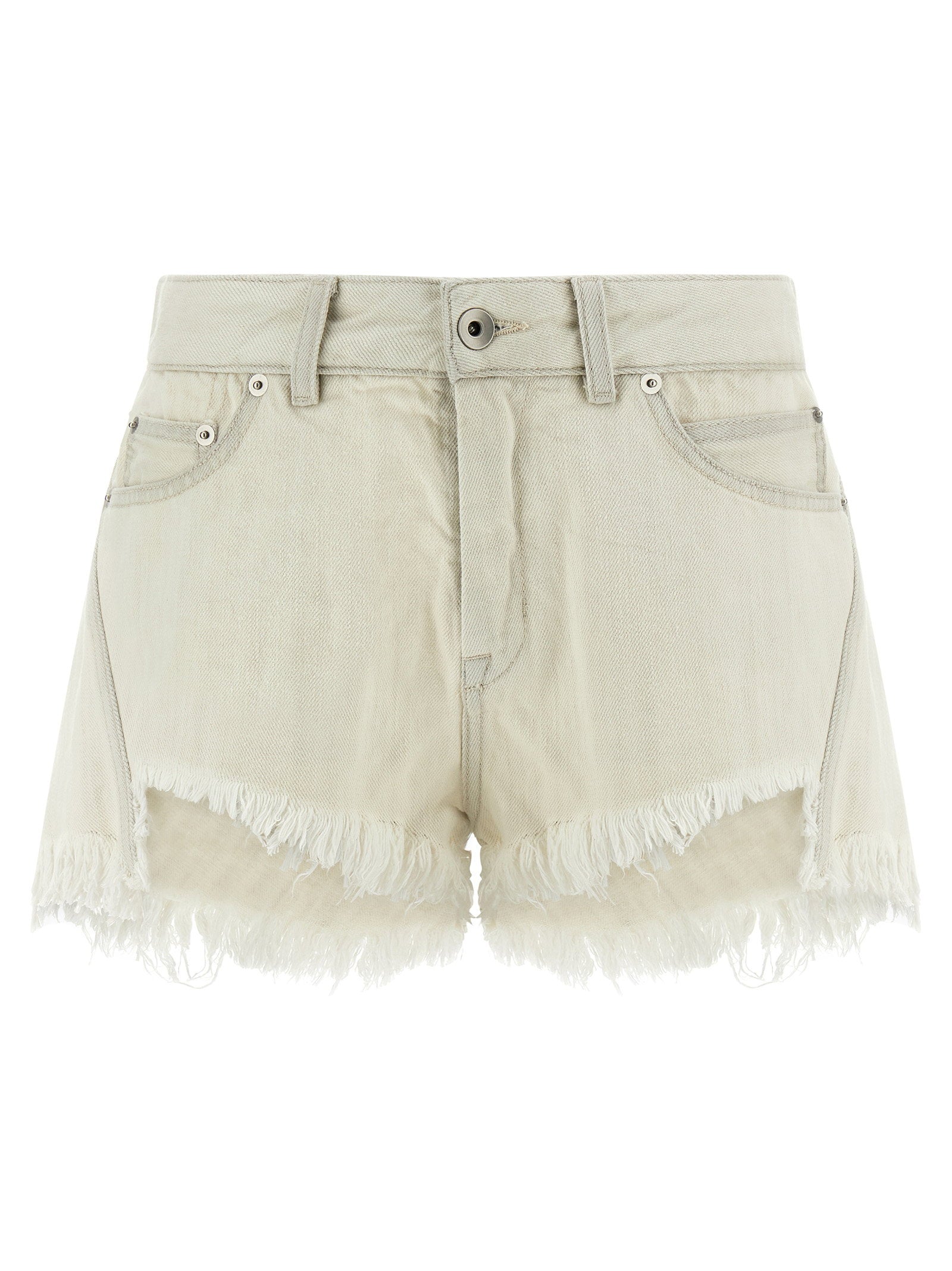 Rick Owens Denim Shorts — Beige