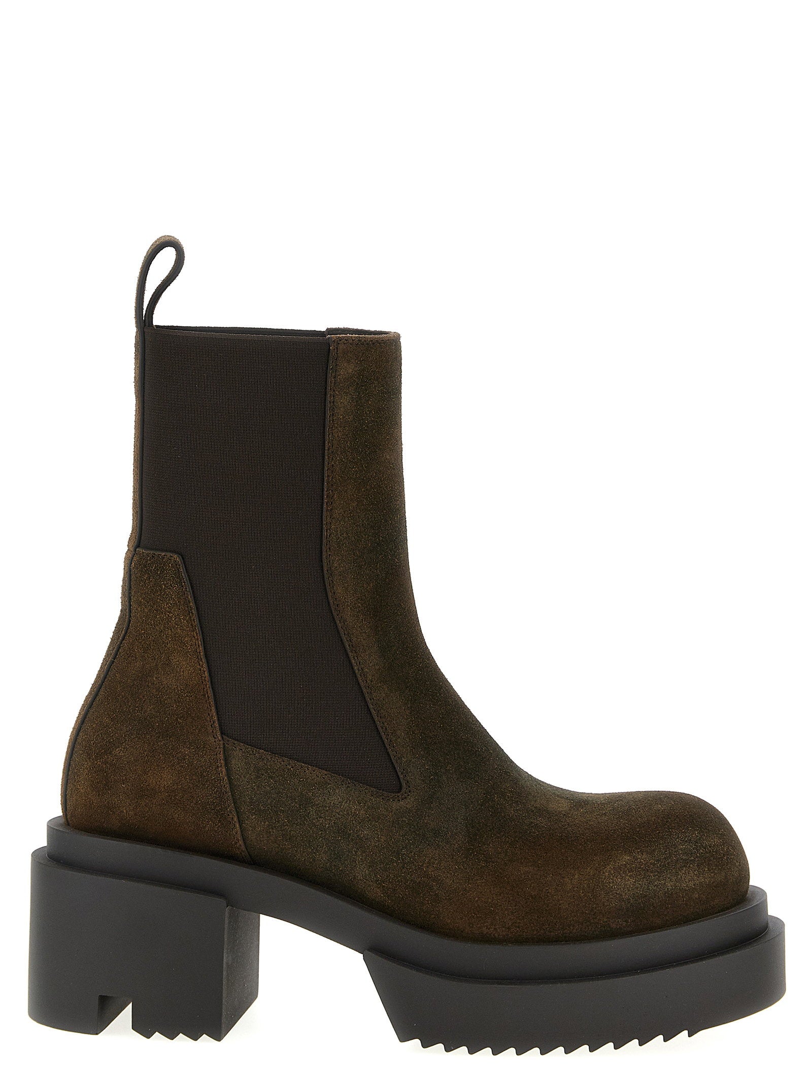 Rick Owens Beatle Bogun Ankle Boot — Brown