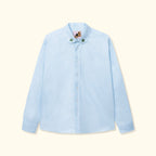Round Collar Long-Sleeve Blue