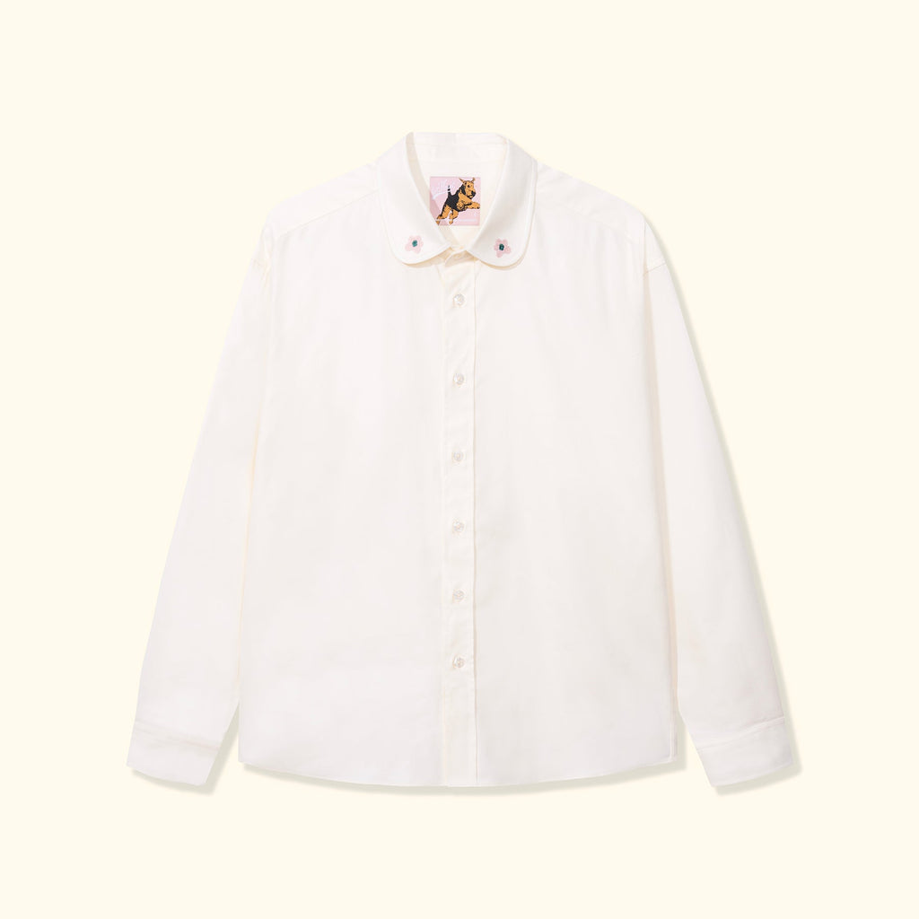 Round Collar Long-Sleeve Ivory