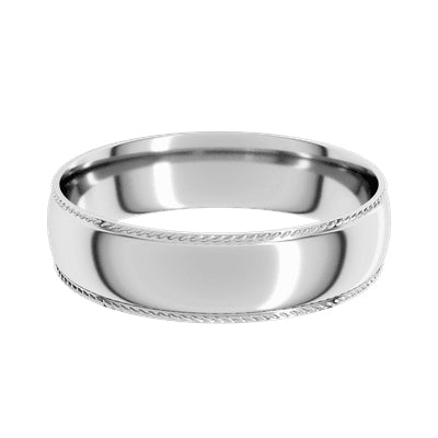 5mm Men's Comfort Fit Rope Wedding Band