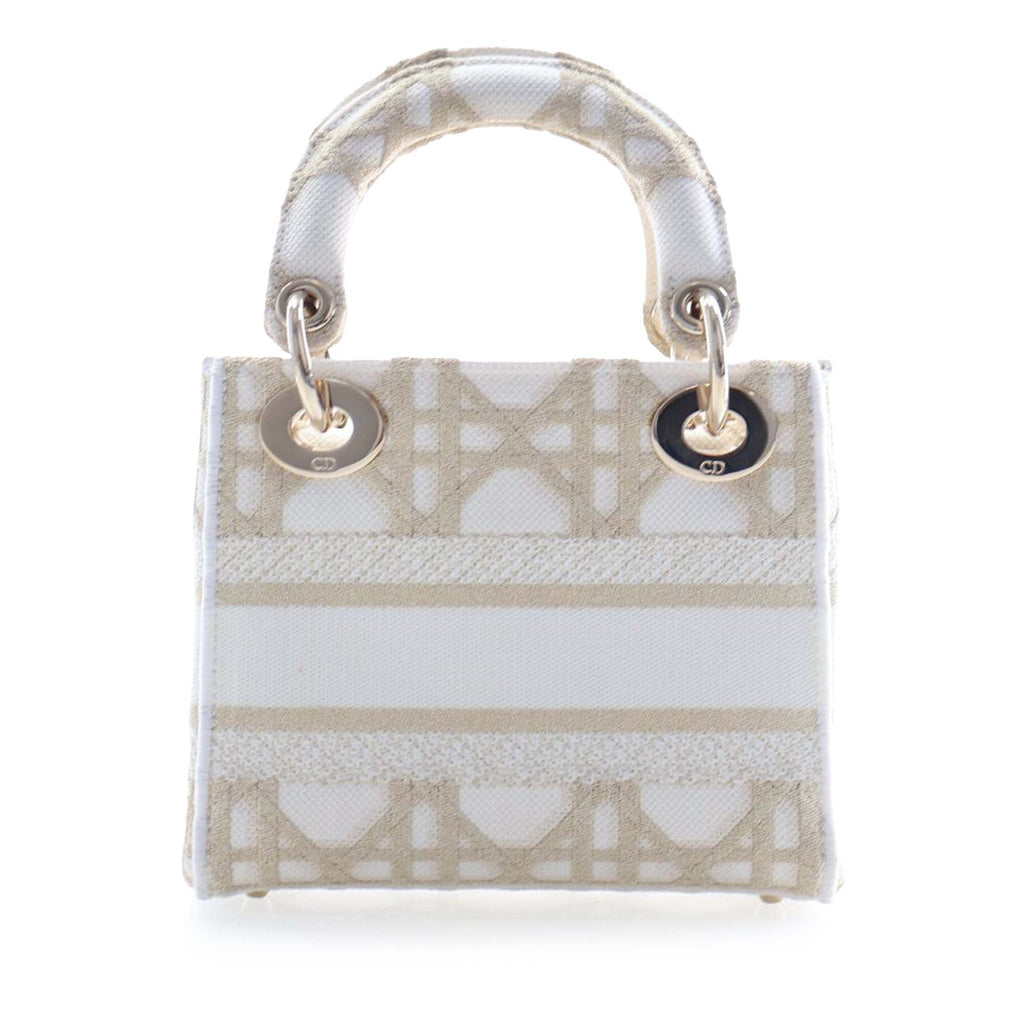 Mini Embroidered Canvas Cannage Lady D Lite