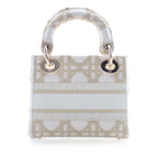 Mini Embroidered Canvas Cannage Lady D Lite