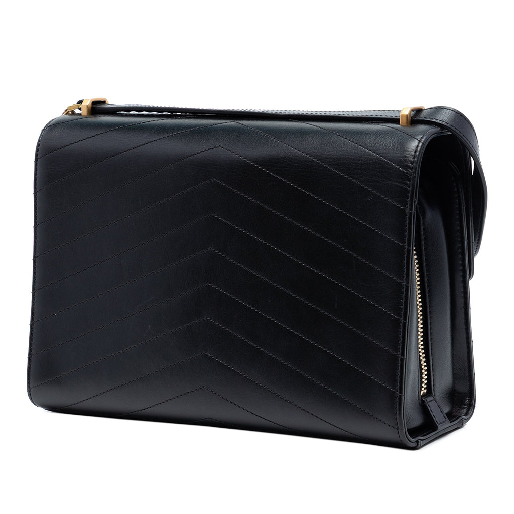 CC Chevron Calfskin Medal Flap