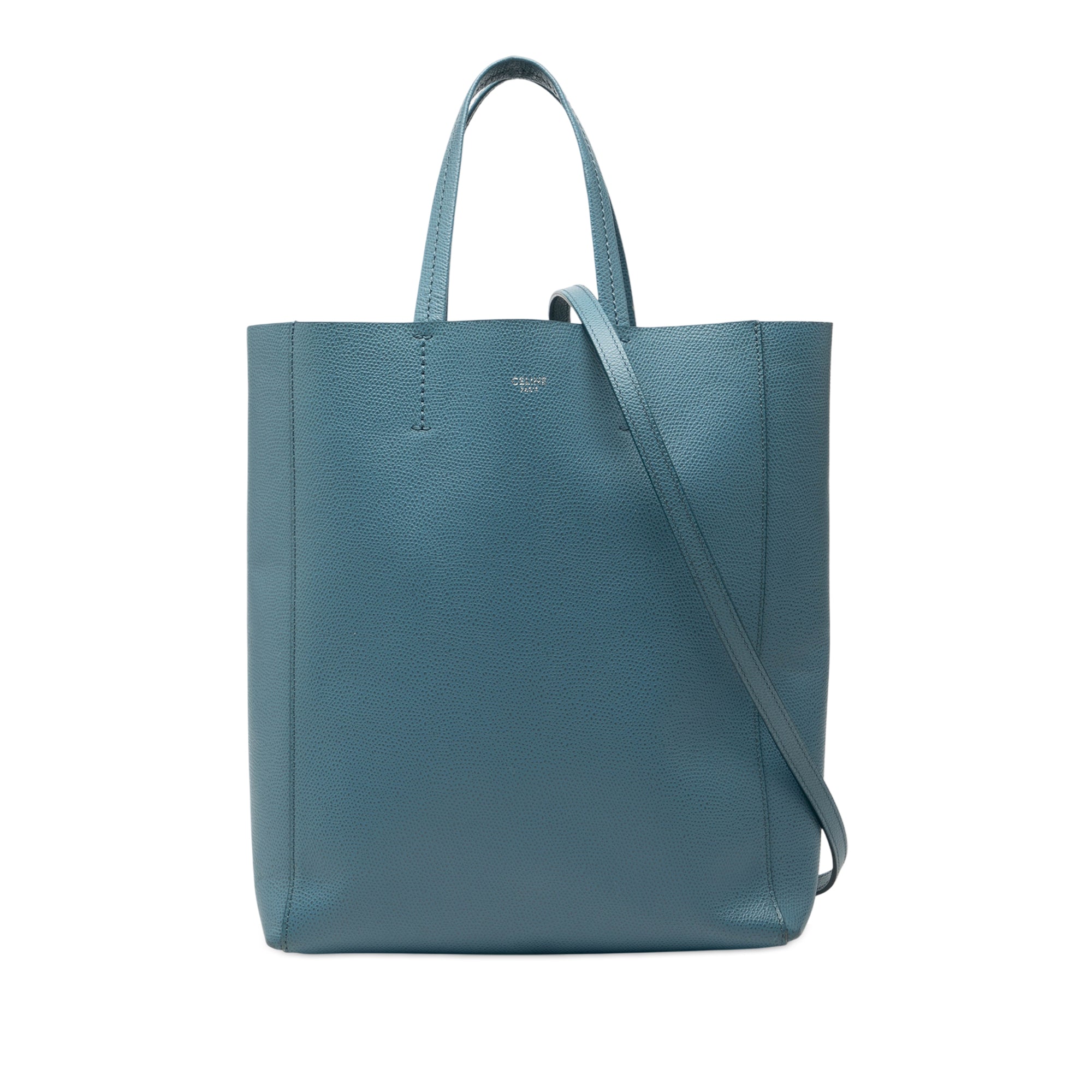 Small Grained Calfskin Vertical Cabas Satchel