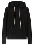Rick Owens Heavy Cotton Jersey Hoodie — Black