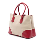 Large Canapa and Saffiano Double Satchel