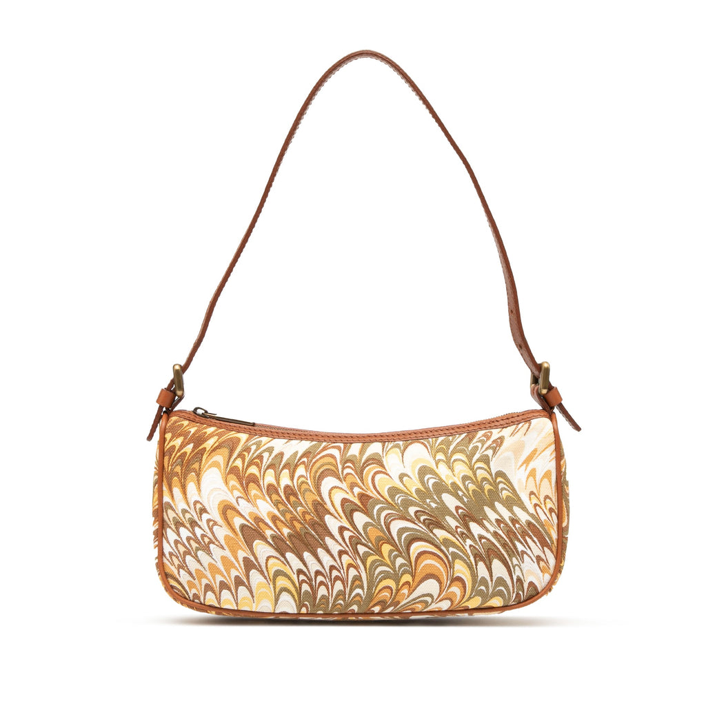 Printed Canvas Shoulder Bag