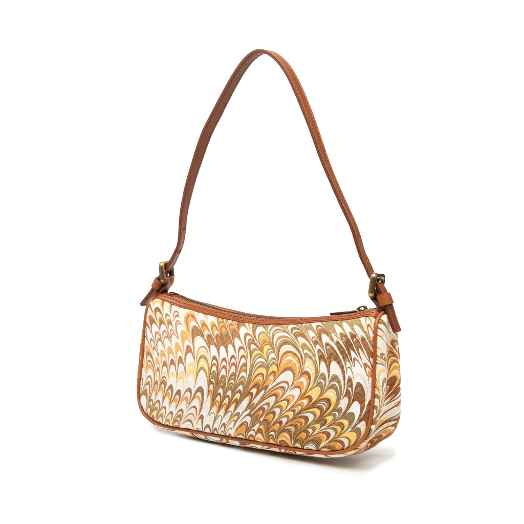 Printed Canvas Shoulder Bag