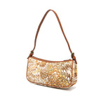 Printed Canvas Shoulder Bag
