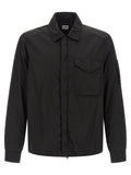 C.p. Company Garment-Dyed Chrome-R Overshirt — Black