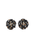 Beaded Round Clip On Earrings