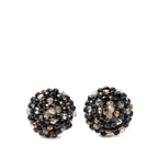 Beaded Round Clip On Earrings