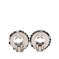 Beaded Round Clip On Earrings