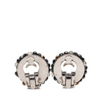 Beaded Round Clip On Earrings