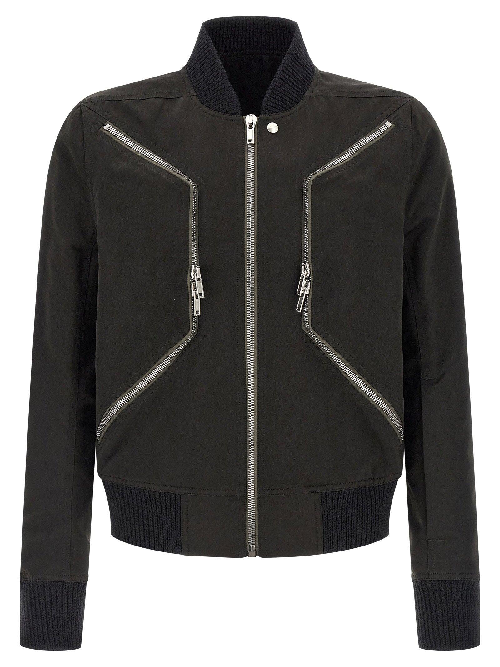 Rick Owens Cotton Bomber Jacket — Black