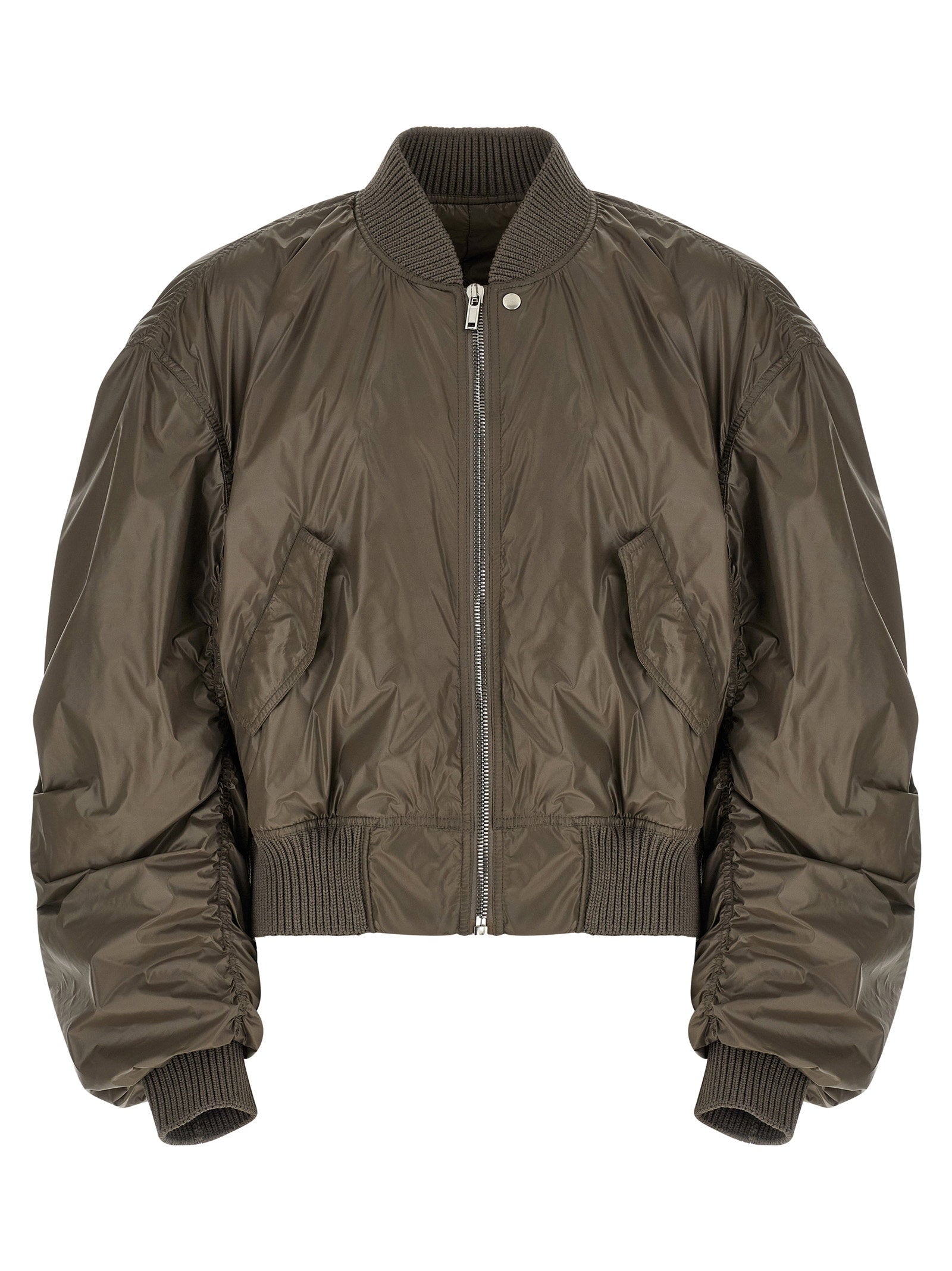 Rick Owens Secchia Flight Bomber Jacket — Taupe