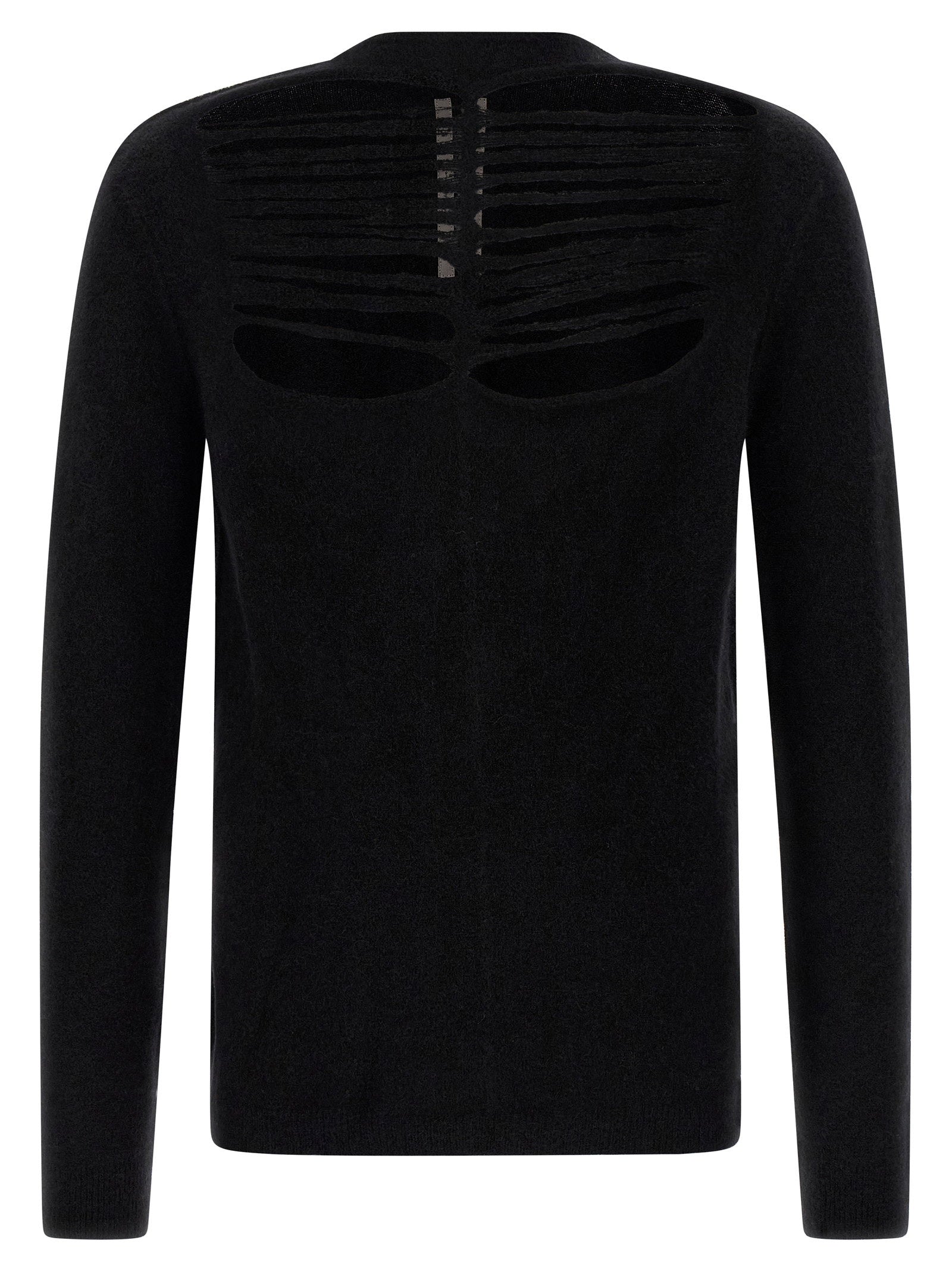 Rick Owens Wool Cut-Out Sweater — Black