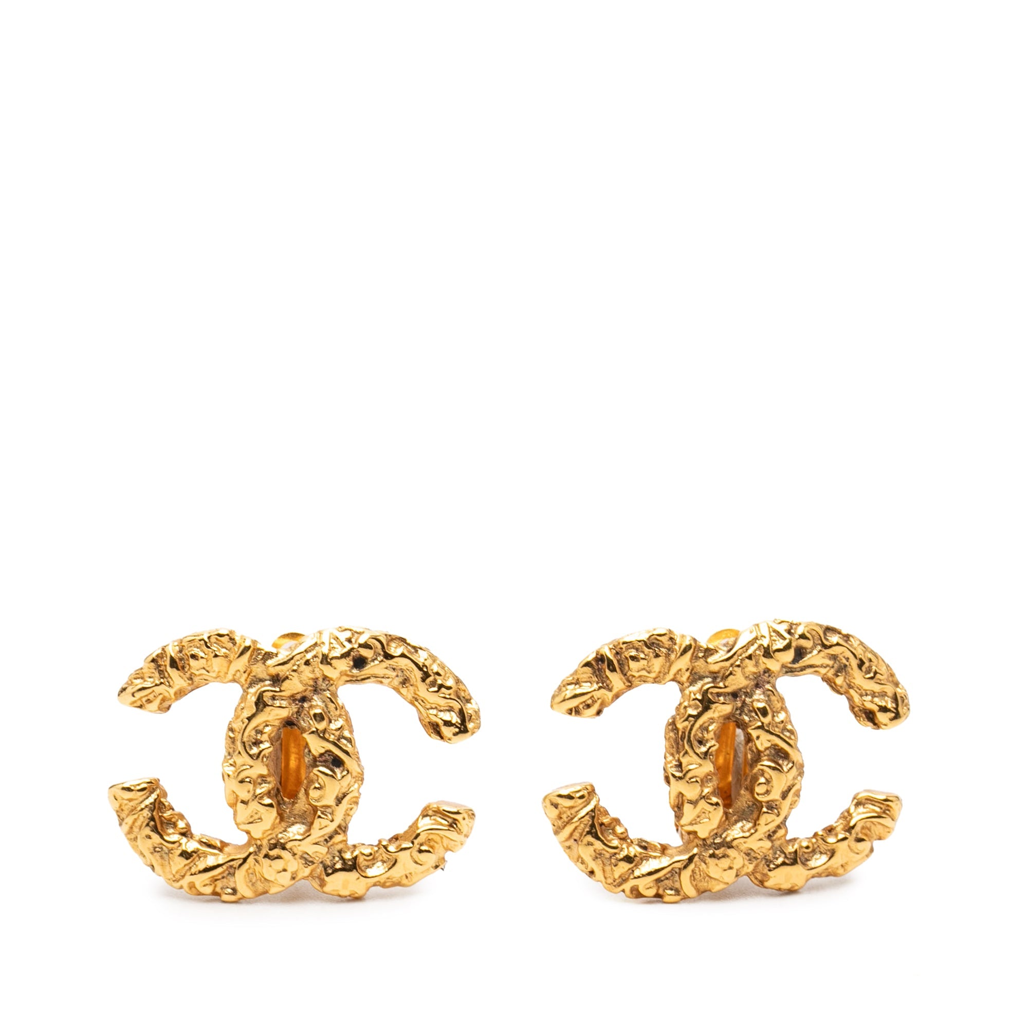 CC Gold Plated Lava Clip On Earrings