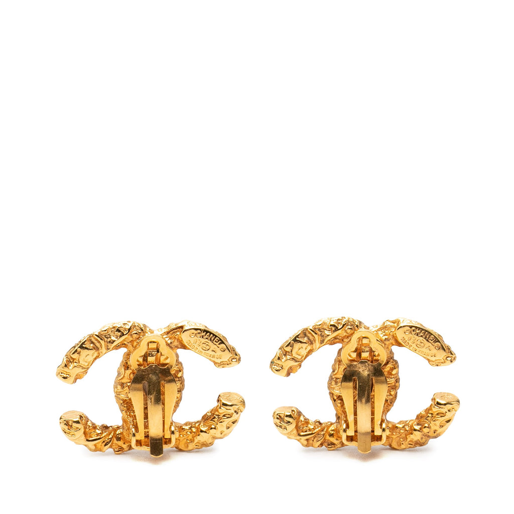 CC Gold Plated Lava Clip On Earrings