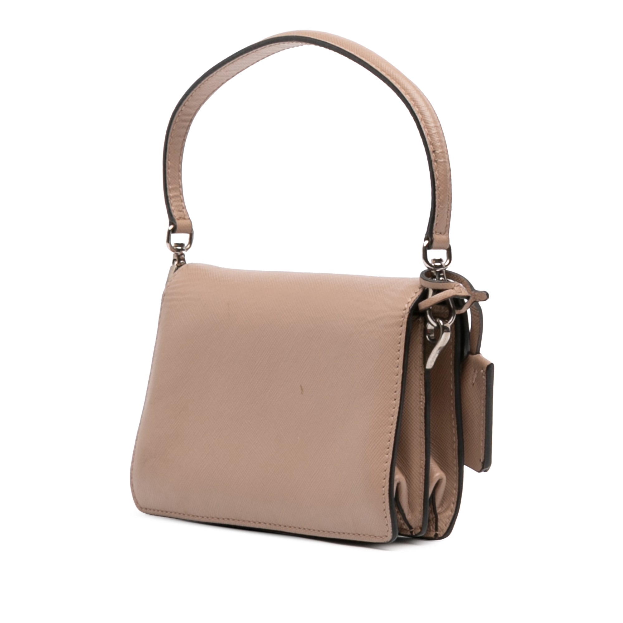 Mini Saffiano Lux Sound Lock Satchel