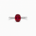 Oval Ruby and Diamond Ring