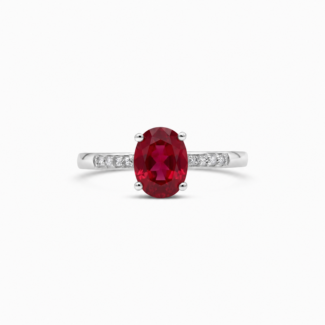 Oval Ruby and Diamond Ring