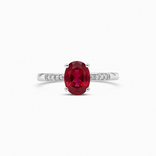 Oval Ruby and Diamond Ring