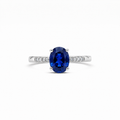 Oval Sapphire and Diamond Ring