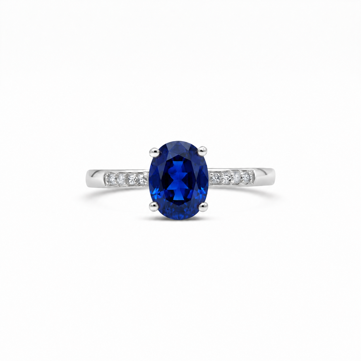 Oval Sapphire and Diamond Ring