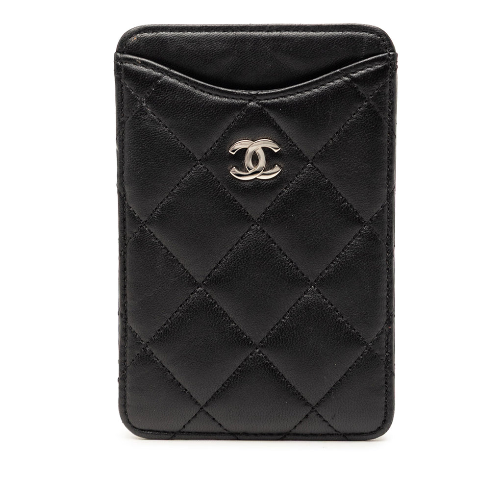 CC Quilted Lambskin Card Holder