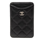 CC Quilted Lambskin Card Holder
