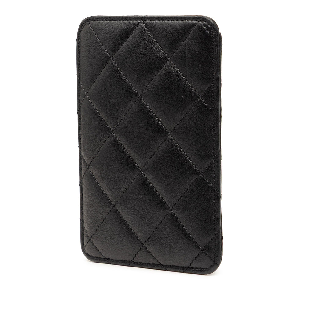 CC Quilted Lambskin Card Holder
