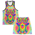 Cosmic Owl Men's Tank and Shorts Combo