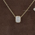 Bezel Radiant Lab Grown Diamond Solitaire Pendant