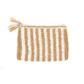 White & Tan Raffia Mahjong Bag By The Mahjong House