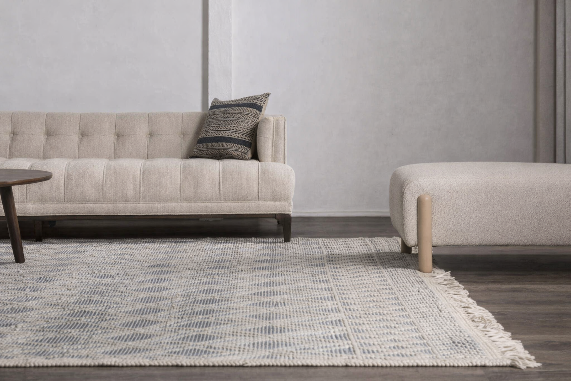 Ramsbury Denim Blue Wool Rug