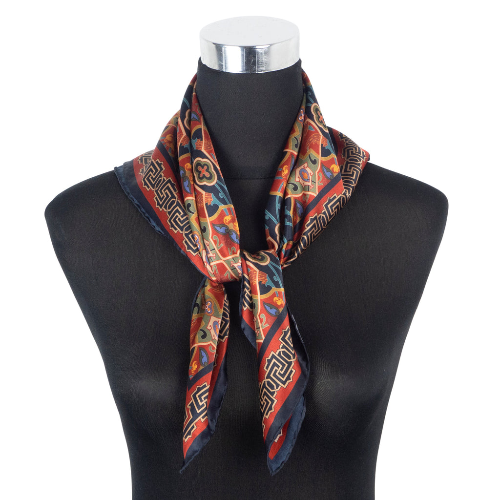 Silk Square Neck Scarf Rania