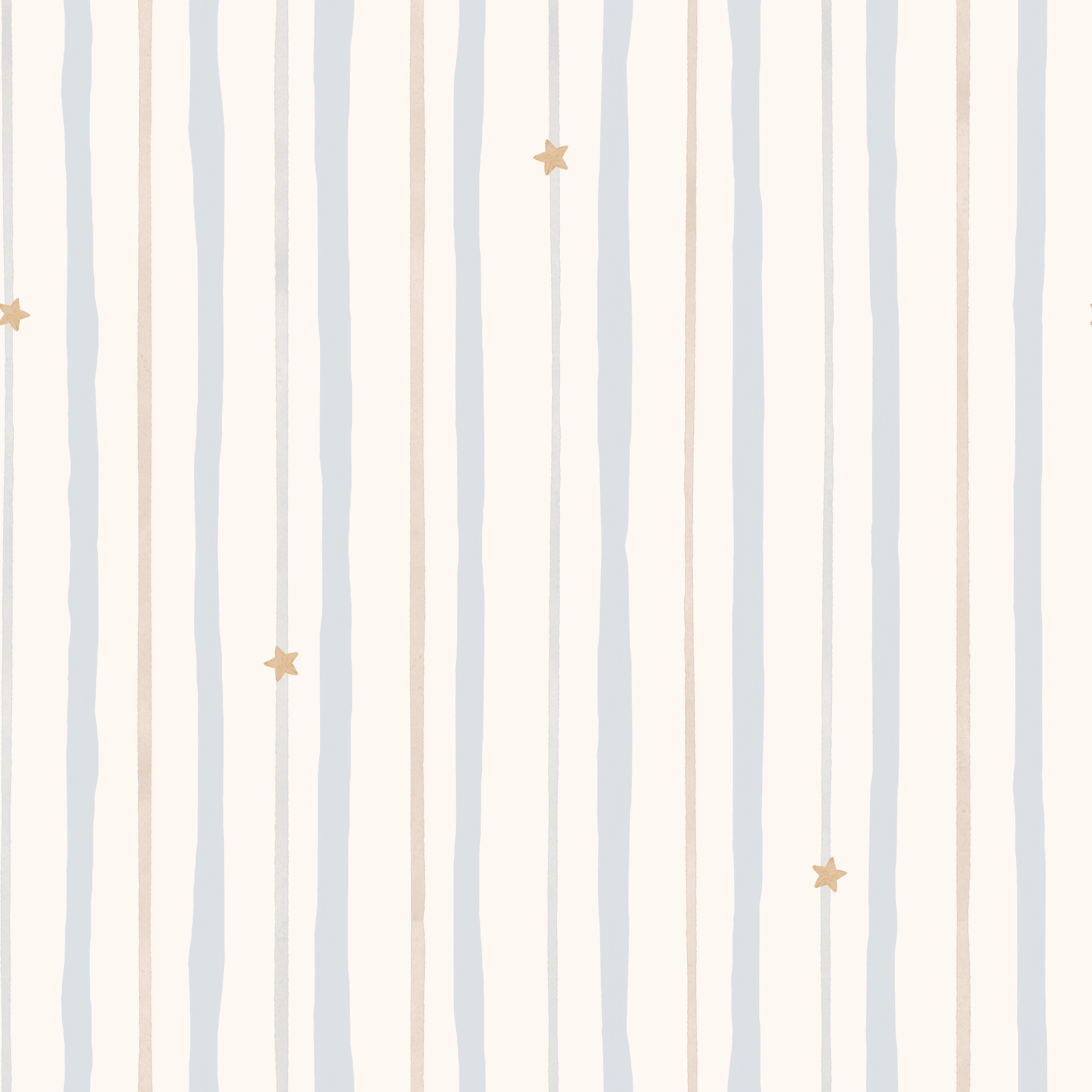 Papel Pintado Infantil Rayas y Estrellas