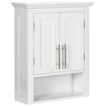 Wall Hung Cabinet, Floating Bathroom Entryway Cabinet with 3-Level Adjustable Shelf, White