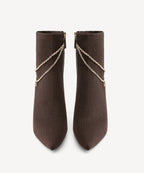 Trendy Chain Luxe Pointed Toe Ankle Boot
