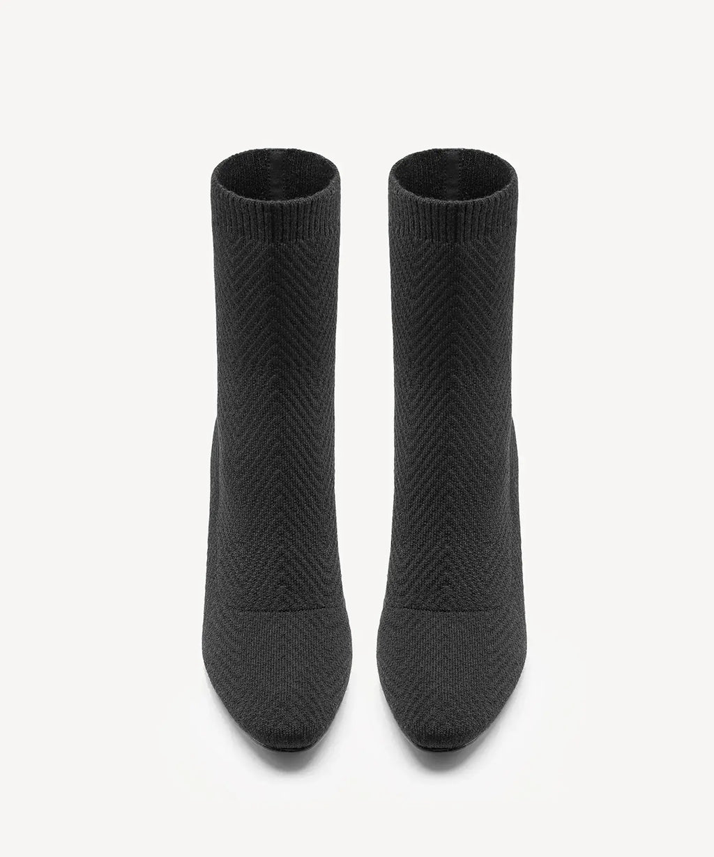 ThermoGrace Pointed Toe Block Heeled Ankle Boot