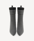 KnitBand Pointed Toe Heeled Ankle Boot